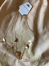 Modyle-collar con colgante de mariposa para mujer, joyería con diamantes de imitación brillantes, llamativo, gargantilla de cristal, para regalo