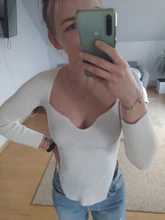 Ropa de primavera y verano para mujer, Jersey sexy elástico de cintura alta con cuello cuadrado y mangas completas, WK080, 2021