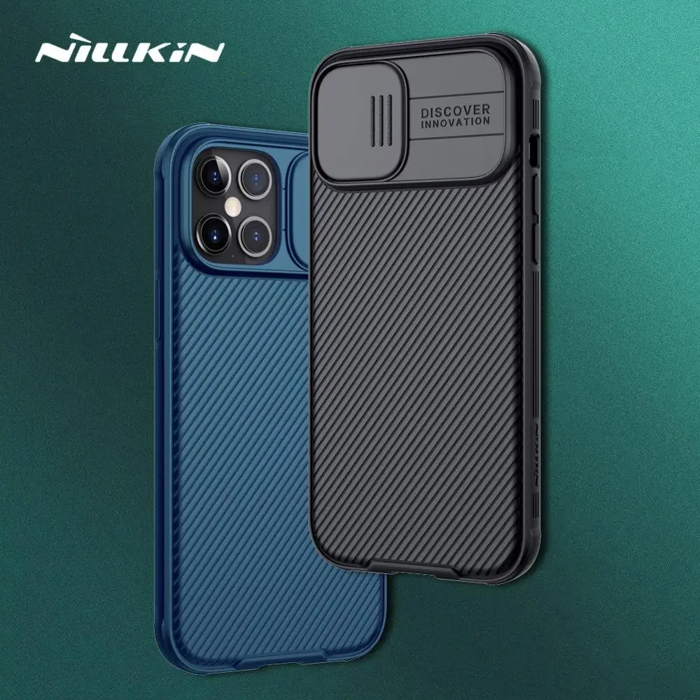 Nillkin for iPhone 12 Pro Max Camshield Cover Slide Camera Protection Slim PC Phone Case for iPhone 12/12 Pro/12 Mini Lens Cover