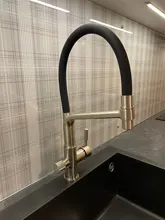 Kitchen Faucet FILTERED Pull-Down Brass PURE-WATER-FILTER Black Tap Spout Cold-Mixer