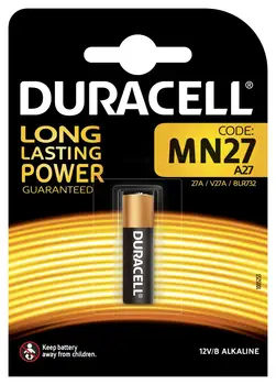 

Battery DURACELL MN27 (100/9600) Type: MN27 (Qty in pack. 1 PCs)