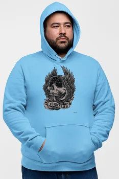 

Angemiel Wear Jerkslab Skull And Crossbones Blue Men 'S Hooded Sweatshirt