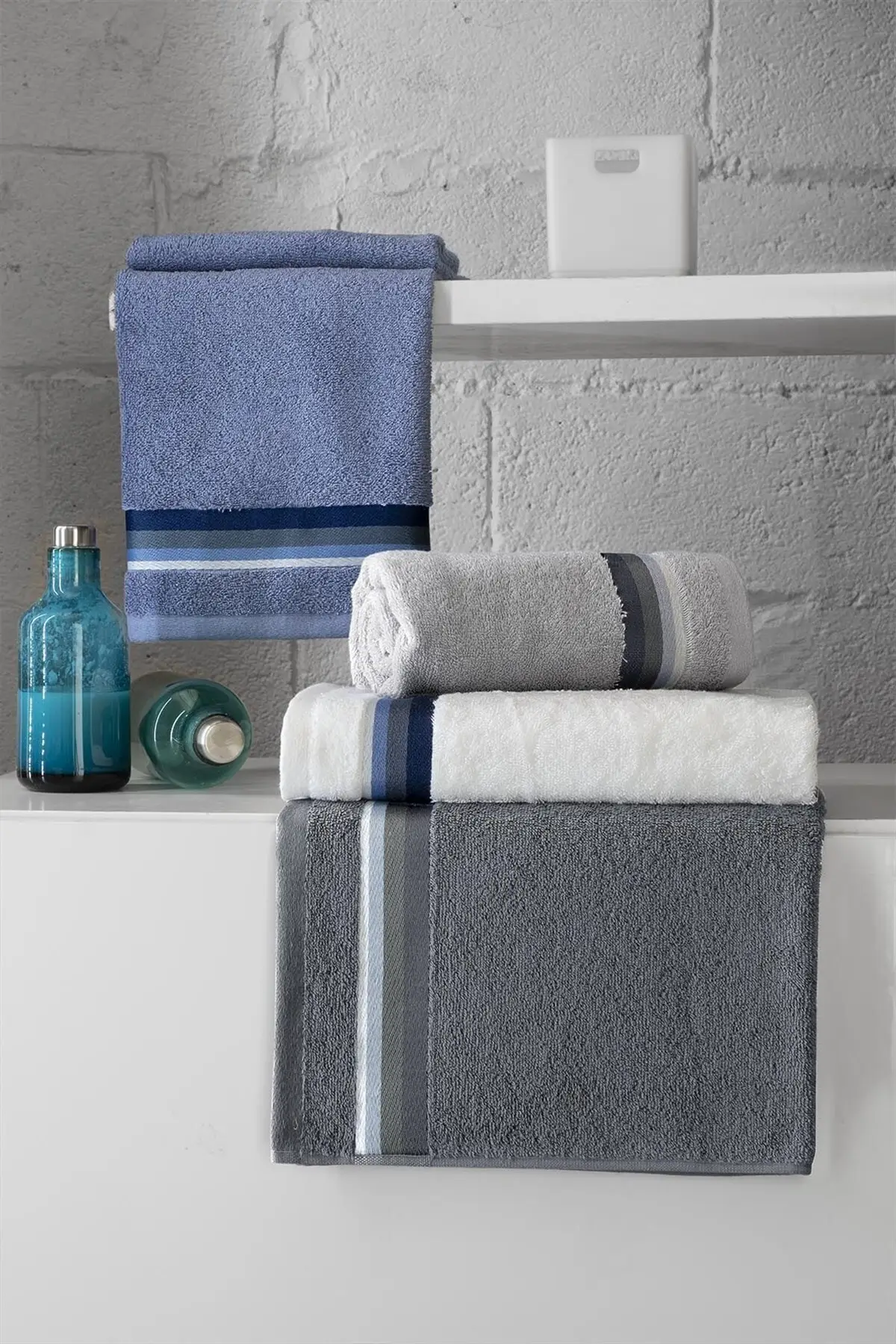 

Cottonmania %100 Cotton Bath Towel Set Extra Soft Compressed Face Towels Bath Bathroom Microfiber for Adults Products Turkish