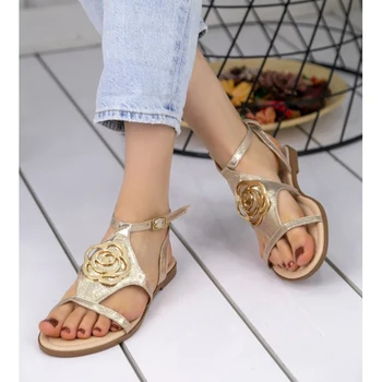 

Pink Gold Skin Sandals