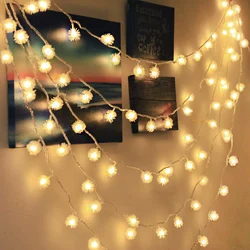 Christmas Decoration Garland Holiday Lights Hairy Ball Dandelion LED Fairy String Light For Home Indoor Outdoor Lighting