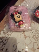 Monedero de dibujos animados de Mickey de Disney, monedero de minnie para niño y niña, bolso de almacenamiento de casco, cargador de cable de datos, caja de embrague