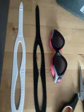 2 uds. De gafas de natación universales, negras y transparentes, accesorios de repuesto para la cabeza con correa de silicona