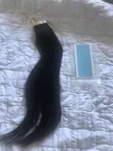 Cinta en extensiones de cabello humano Real pelo brasileño 20 piezas/40PCS máquina Remy sedoso recto sin fisuras de la trama de la piel 2,5 g/PCS