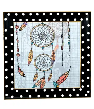 

Canvas Print Luxury Framed Feather with Glass 51 * 51 cm