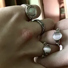 Anillo de Saga Bella Opals de crepuscular, chapado en plata, moda, novedad, película clásica Simple, joyería para mujer, venta al por mayor