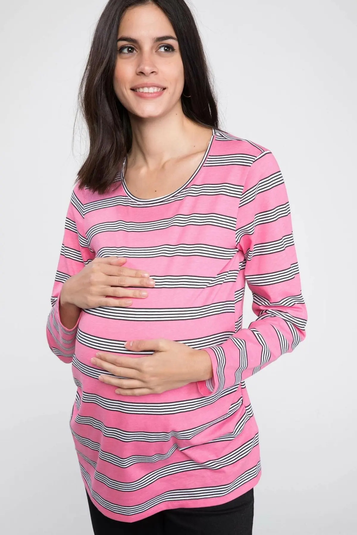 

DeFacto New Women O-neck Long Sleeve Women's Casual Striped T-Shirt Female High Quality Comfort Loose Tops Autumn -J9964AZ18WN