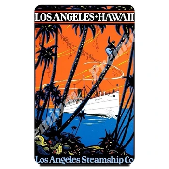 

Hawaii souvenir magnet vintage poster