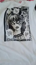 Camiseta con estampado gótico de dibujos animados para mujer, ropa con estampado de Horror, Punk, japonés, Harajuku Street