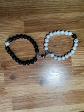2021 de moda 2 unids/set cuentas de piedra Natural pulsera de Yoga para los amantes distancia imán par de pulseras de joyería de amistad