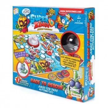

SuperZings-Professor K Board Game Race to Rescue-Spanish