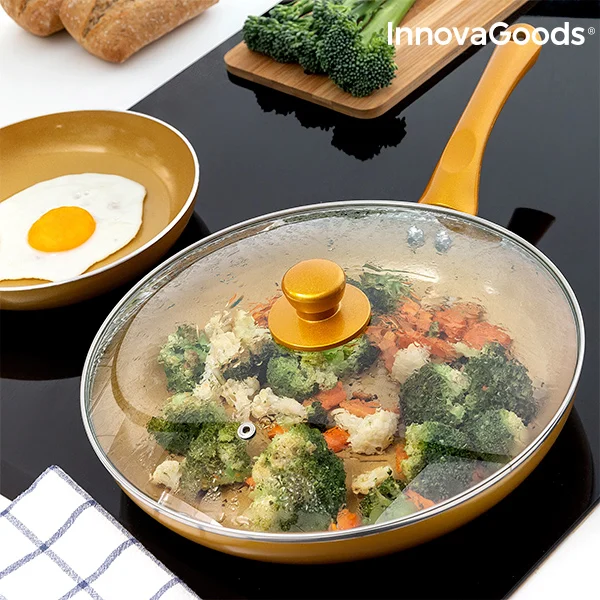 InnovaGoods набор кастрюль с золотым эффектом(5 шт
