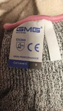 GMG-Guantes de seguridad anticortes nivel 5, guantes de trabajo gris o negro, protección contra cortaduras, gran oferta, HPPE EN388 ANSI