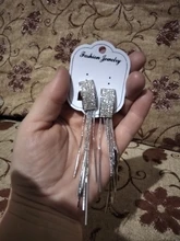 2019 oro nuevo Color de cristal borla clip en pendientes sin perforar para las mujeres boda Brinco joyería de moda regalos