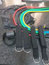 11 unids/set Fitness látex bandas elásticas de resistencia de Fitness de bandas de goma ejercicio de entrenamiento de Yoga cuerda de equipos de gimnasio bandas elásticas
