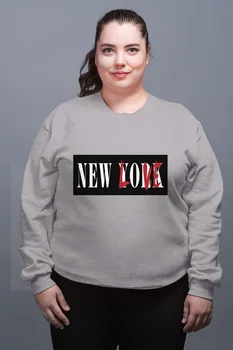 

Angemiel Wear New Lork Gray Female Sweatshirt