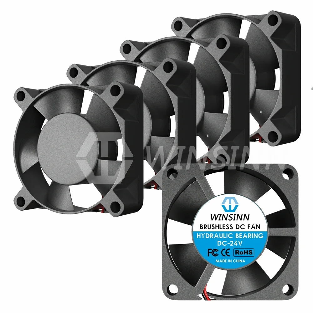 WINSINN 30mm Fan DC 5V 12V 24V 3010 Hydraulic / Dual Ball Bearing Brushless Cooling 30x10mm 2PIN [5-Pack] 