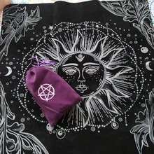 Juego de mesa de Tarot no tejido, cubierta para cartas de juego, mantel para juego, 49x49cm