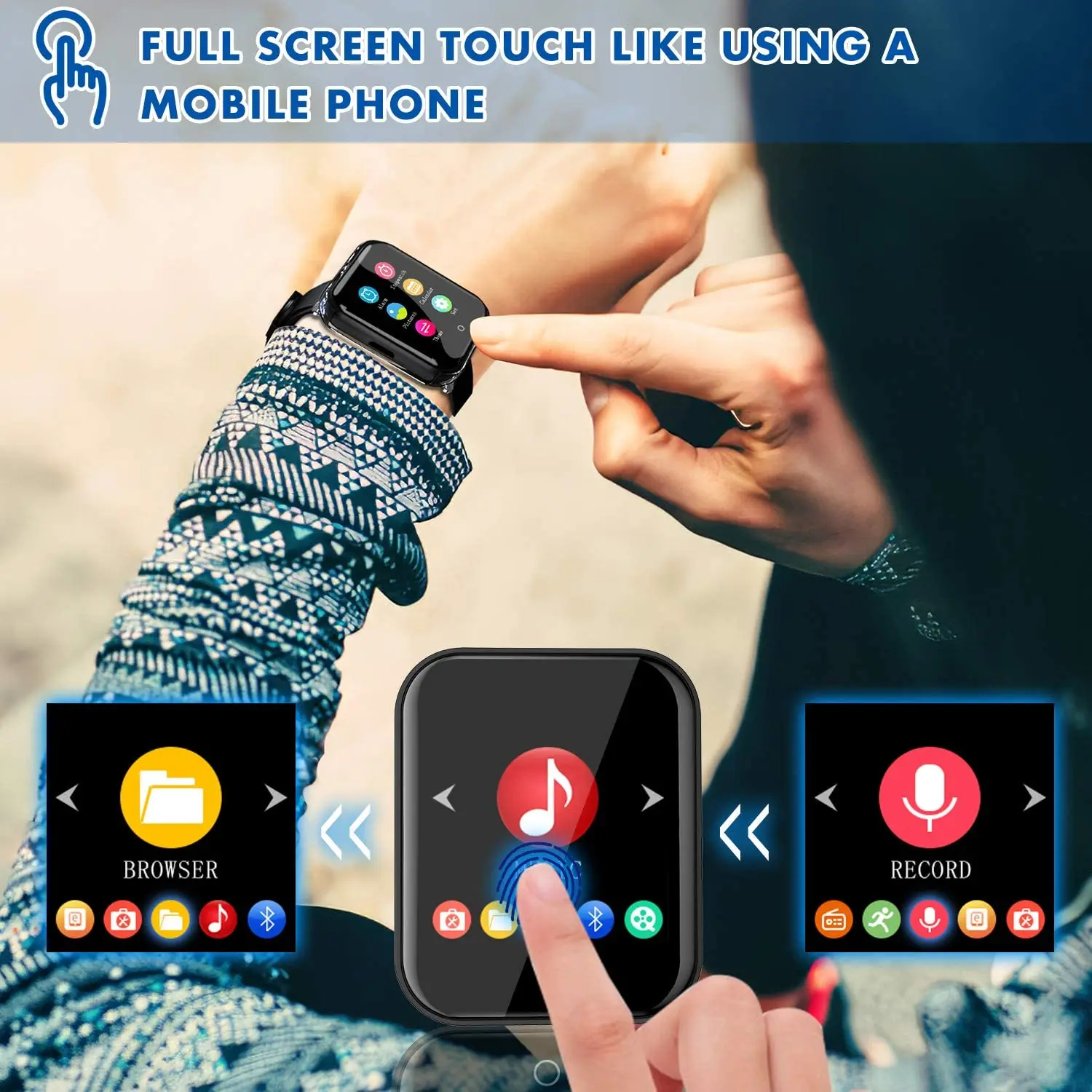 RUIZU MP3 Player with Removable Portable Full