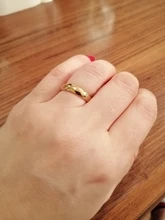 Anillo de compromiso dorado de lujo para pareja, joyería fina de estilo Simple a la moda, regalo de aniversario para hombre y mujer