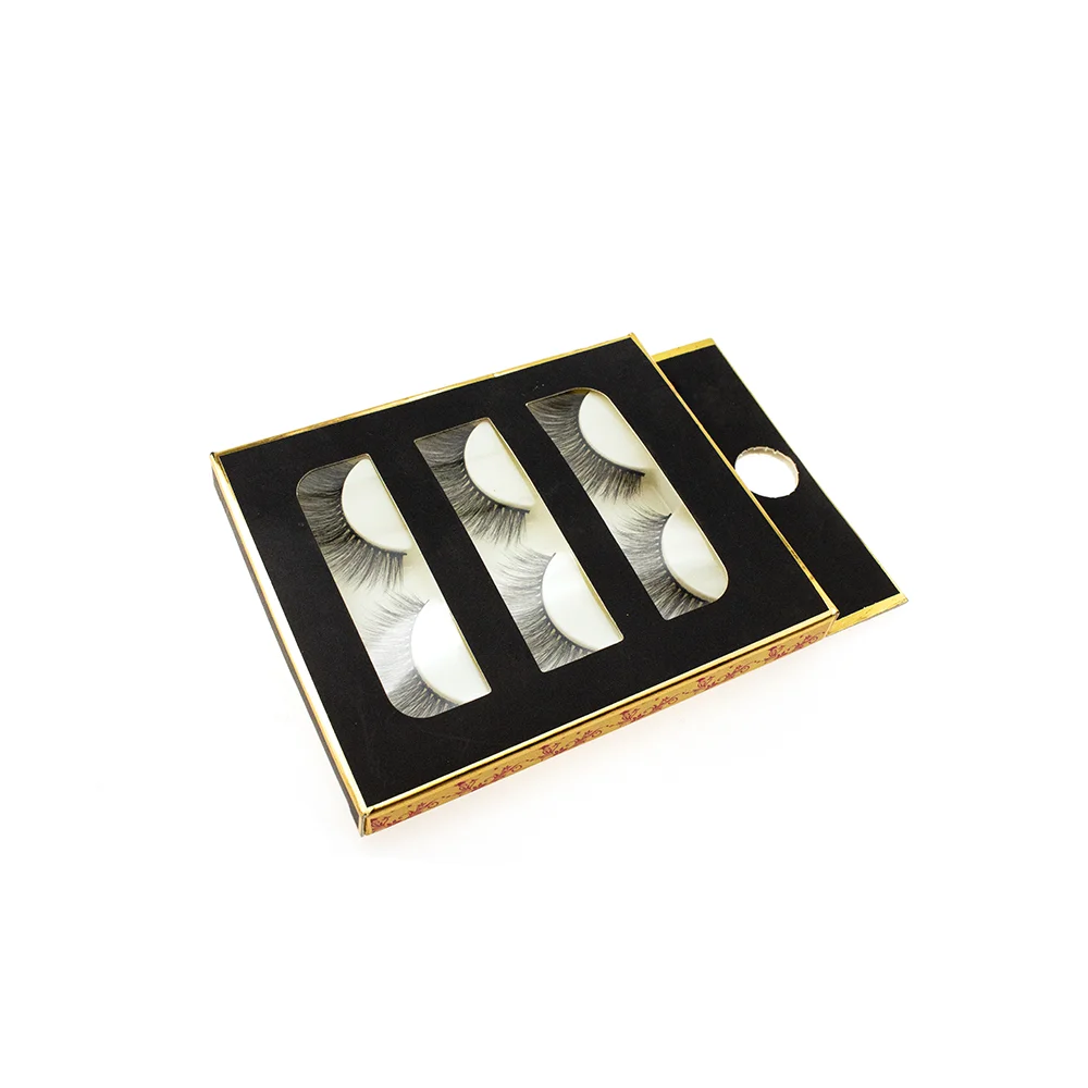 На заказ 25 мм норковые ресницы Бумажные Коробки Ресницы упаковка высокого качества бесплатный дизайн 3D норковые ресницы косметические чехлы - Цвет: 3 Pairs paper box