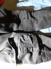 Los nuevos hombres de la moda vaqueros Cargo ajustados pantalón largo de Denim de combate de bolsillo elástico pantalones de trabajo negro
