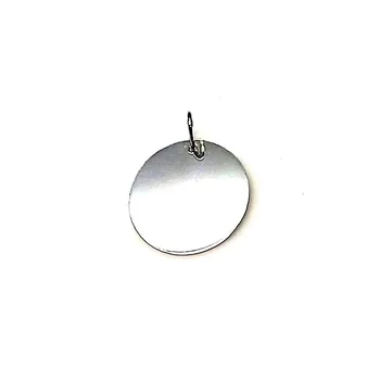 

Pendant sterling silver 18mm 925m. Smooth disc [AA8159GR] -Customizable-RECORDING INCLUDED IN THE PRICE