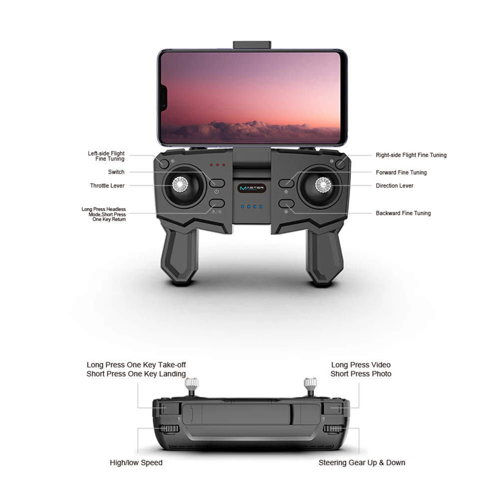 S20W Selfie Drone 4K HD Gimbal Двойная камера Wi-Fi FPV жеста фото оптический поток Profesionales RC Квадрокоптер вертолет Дрон