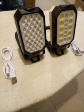 Portable LED Flashlight Power-Display Magnet-Design Camping Lantern Waterproof COB 