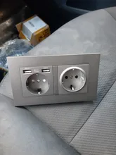 Wall-Socket Pc-Panel Charge-Port COSWALL Black Hidden Standard Russia Spain EU with 2-Usb