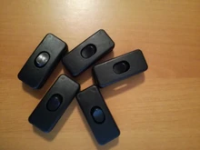 5 unids/lote en/OFF interruptor Inline negro en línea lámpara de mesa lámpara de escritorio luz Cable de interruptor de Cable de 110-250V