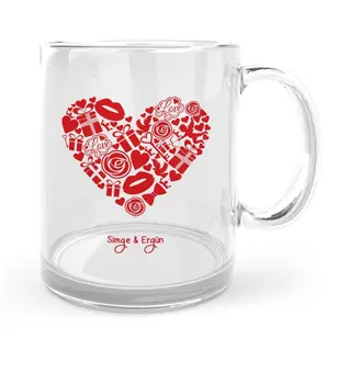

Personalized Valentine 'S Day Themed Glass Mug Cup-53