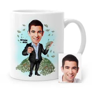 

Personalized Multimillionaire Cartoon White Mug Cup-1