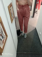 Polyester Pants Lace-Up Simplee Pink Summer Women's Loose Street Casual Solid Sports