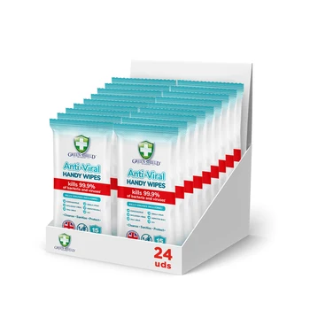 

GreenShield 360 anti-viral hand wipes 24 Packs of 15 PCs in each hand sanitizes totally the hands