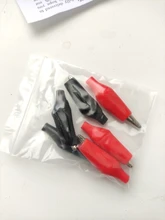 Crocodile Alligator-Clip Electrical-Clamp Testing S4 Probe-Meter Metal for Black Red