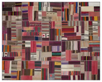 

Handmade Natural Vintage Patchwork Rug Area Rug 247x307 Cm-8'1''X10'1''