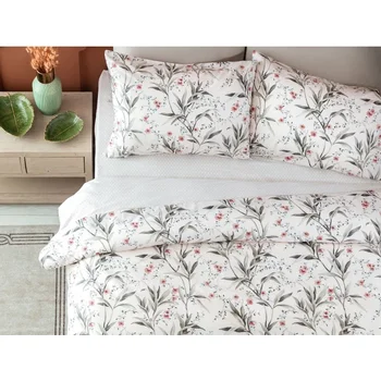 

Madame Coco Fleur Ranforce Printed Double Duvet Cover Set - Salmon