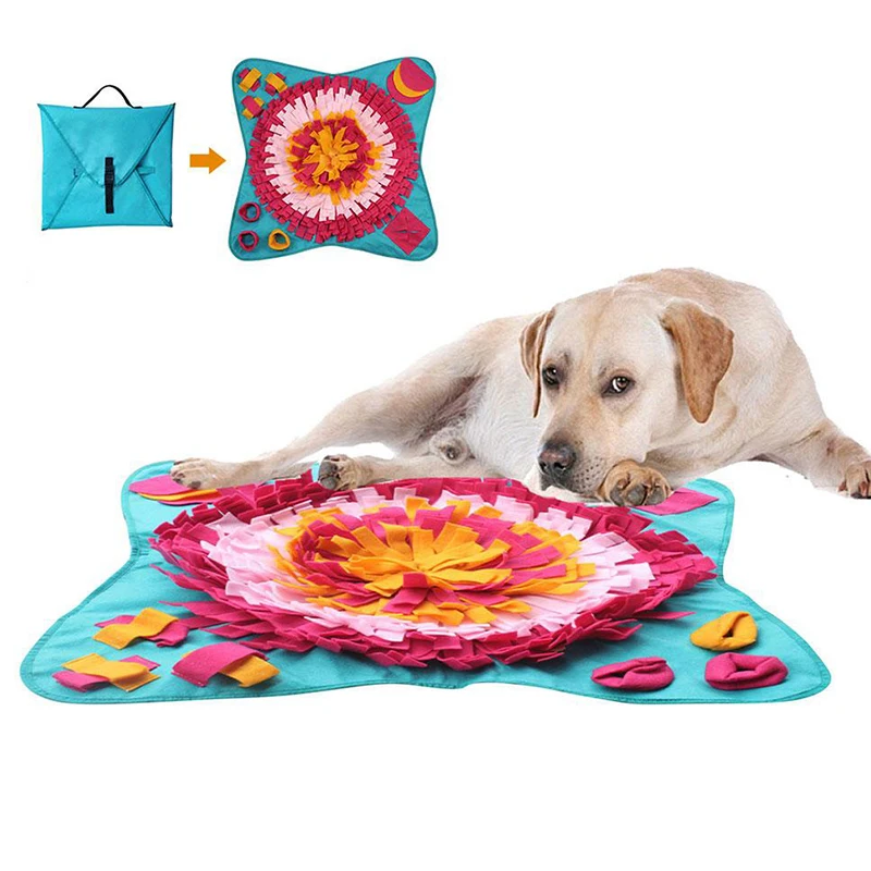 

Pet Dog Sniffing Mat Find Food Training Blanket Interactive Pet Toy Dog Sniffing Pad Washable Relieve Stress Puzzle Feeding Mat