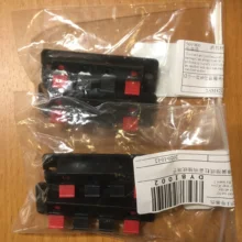 Terminal de conector de posiciones de plástico, 2 uds., conector Push-In, muelle de carga, terminales de altavoz de Audio, Clips para Breadboard