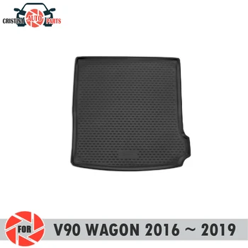 

Trunk mat for Volvo V90 2016~2019 trunk floor rugs non slip polyurethane dirt protection interior trunk car styling