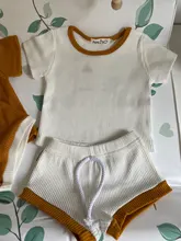 Vestido para niña recién nacida de 0 a 2 años, conjunto de ropa para niña pequeña, Tops de algodón y pantalones cortos, trajes de 2 uds.