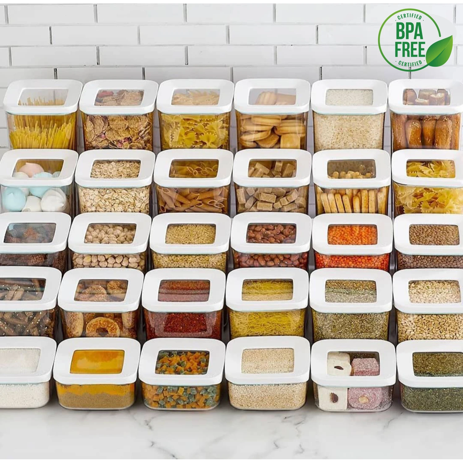 

Storage Box Kitchen Organizer Containers 5/30 Pcs Food High Quality Pantry Spices Refrigerator Transparent Vacuum Europe Modern