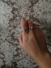 Anillo de compromiso de dos sirenas con perlas para mujer, joyería de boda, Color plata antigua, regalos de amor