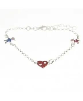 

Silver and enamel bracelet