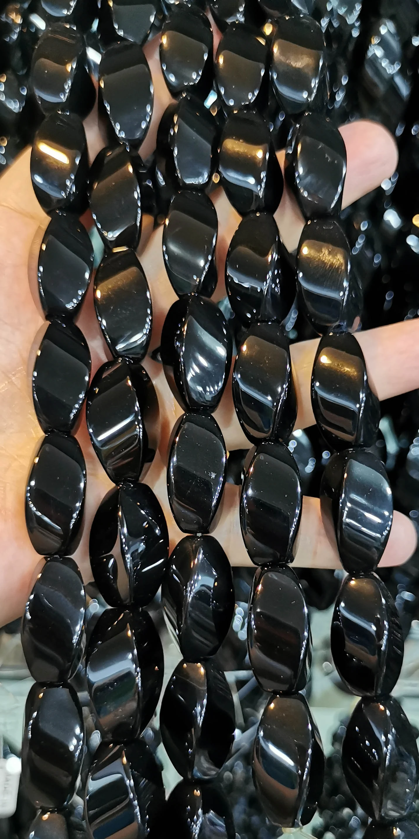 Grade Genuine Brazil Onyx Black Agate Gemstone 8 30mm Cubic Barrel Drum Twist Beads Full Strand 16 Beads Aliexpress